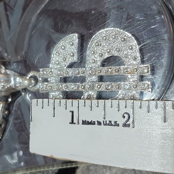 VINTAGE PILOT AUTO ICE PLATINUM FINISH RHINESTONES 30" CHAIN $ KEYCHAIN PENDANT - Picture 8 of 11